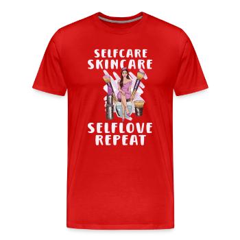 Beautician Esthetician Make Up Beauty-care Salon - Männer Premium Bio T-Shirt - Rot - Vorne - Damien (186cm)