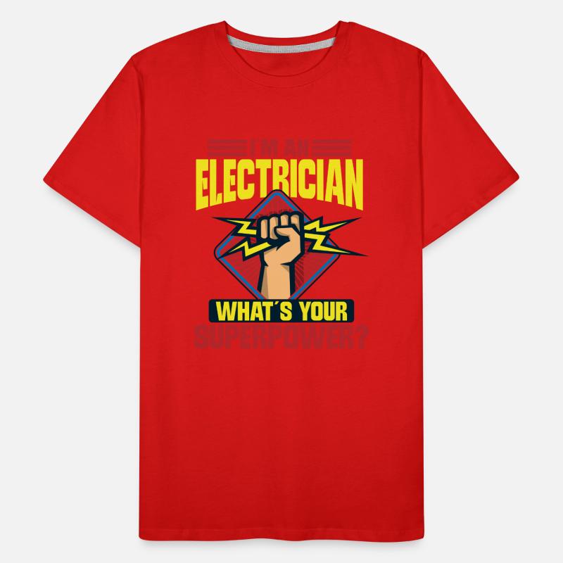 Electrician Electrical Engineer Lineman Electrical Men's Premium Organic T-Shirt