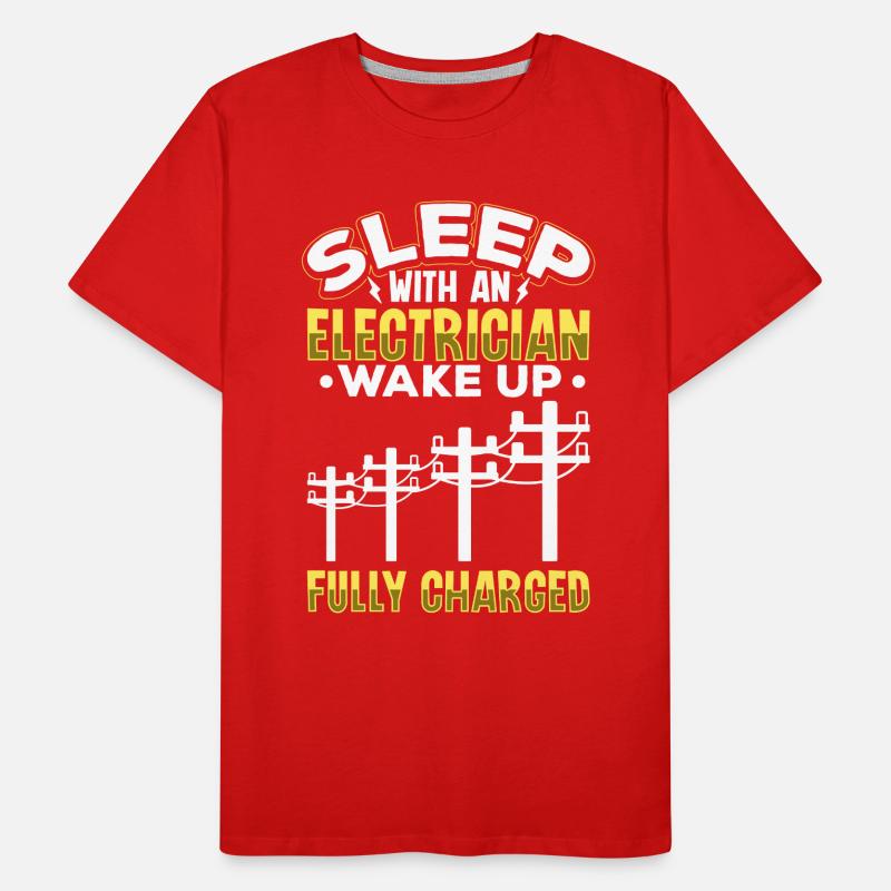 Electrician Electrical Engineer Lineman Electrical Men's Premium Organic T-Shirt