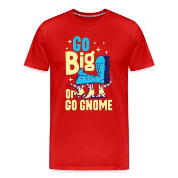 Garden Gnomes Gnome Lover Funny Gnome Gardening - Men's Premium Organic T-Shirt - red - Front - Damien (186cm)