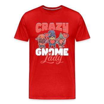 Gnomes de jardin Gnome Amant Drôle de Gnome Jardinage - T-shirt bio Premium Homme - rouge - Devant - Damien (186cm)