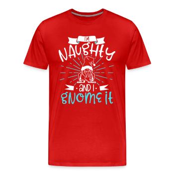 Garden Gnomes Gnome Lover Funny Gnome Gardening - Men's Premium Organic T-Shirt - red - Front - Damien (186cm)