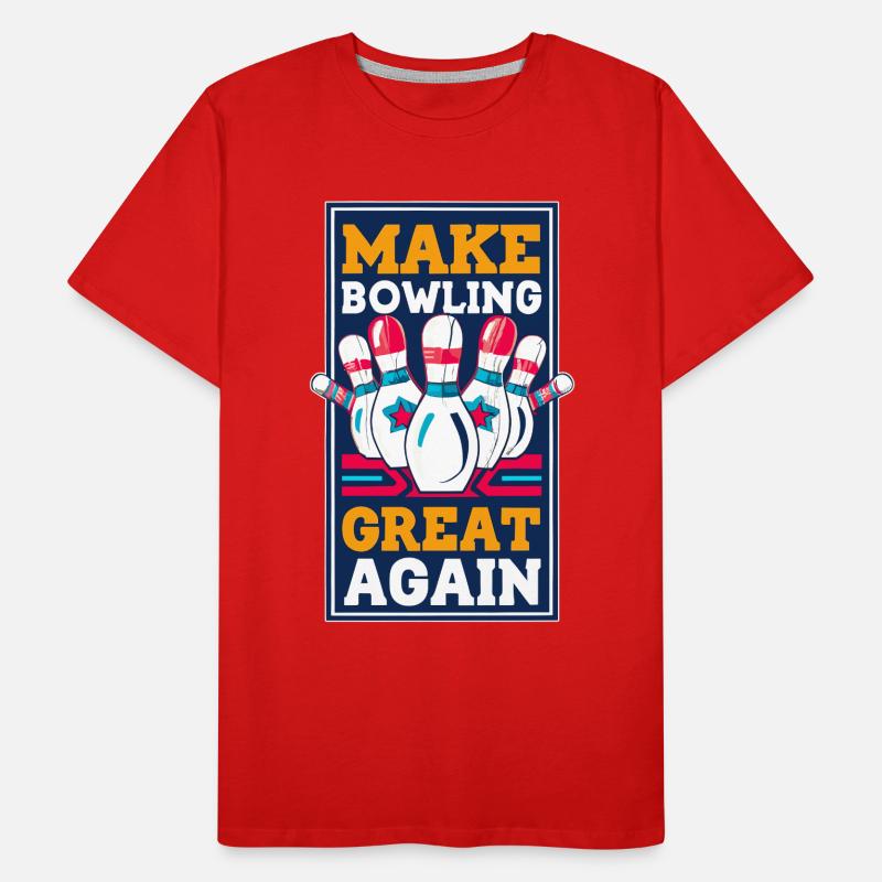 Make Bowling great again - Bowlingkugel Pin Männer Premium Bio T-Shirt