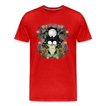 Frog Frogs Fairy Tale Fairy Tale Character - Men's Premium Organic T-Shirt - red - Front - Damien (186cm)