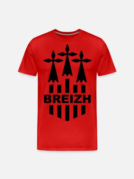 Breizh logo 2 - Men's Premium Organic T-Shirt - red