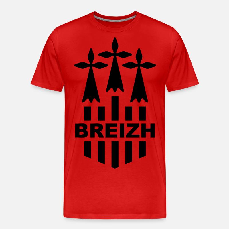 Breizh logo 2 - Männer Premium Bio T-Shirt - Rot