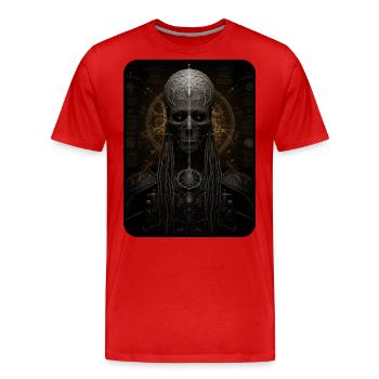 Alien Anatomy - Men's Premium Organic T-Shirt - red - Front - Damien (186cm)