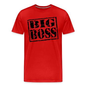Big Boss - T-shirt bio Premium Homme - rouge - Devant - Damien (186cm)