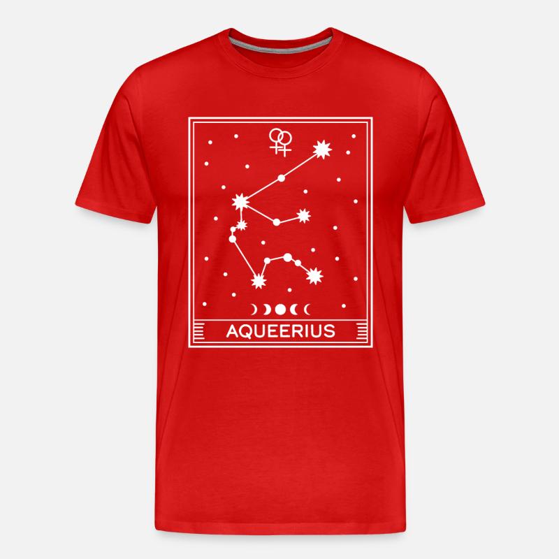 Aqueerius Lesbisch - Männer Premium Bio T-Shirt - Rot