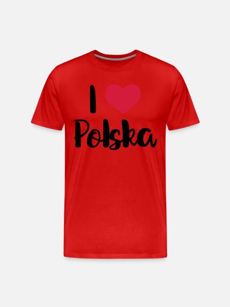 I love Polska - Men's Premium Organic T-Shirt - red