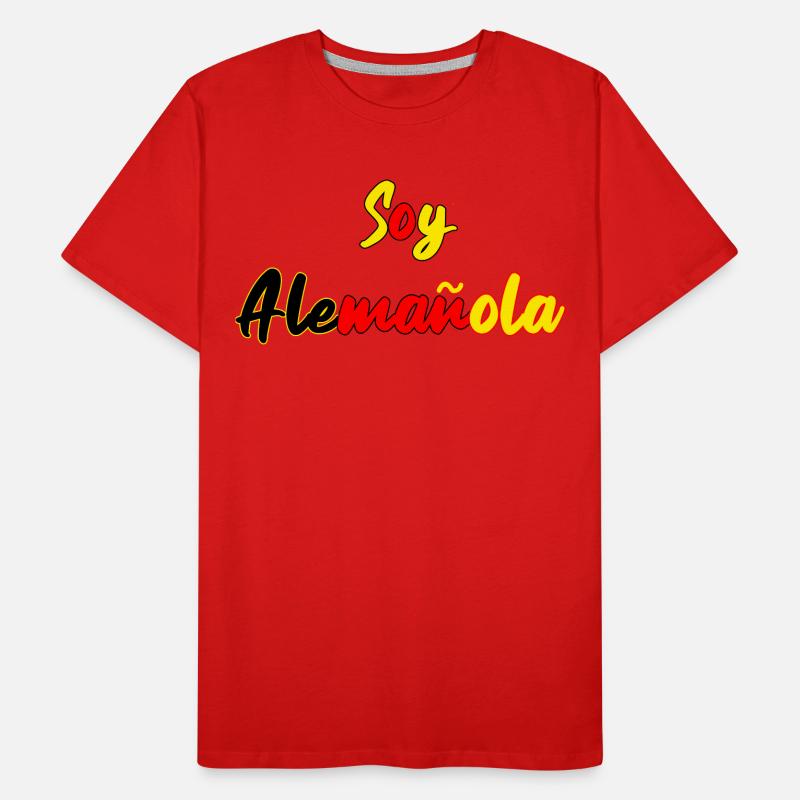 Deutsch-Spanierin Spanisch spanisch Geschenk Männer Premium Bio T-Shirt