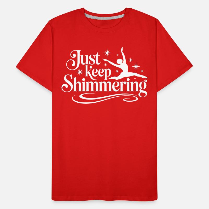 Schimmern Sie einfach weiter Synchronschwimmer Männer Premium Bio T-Shirt