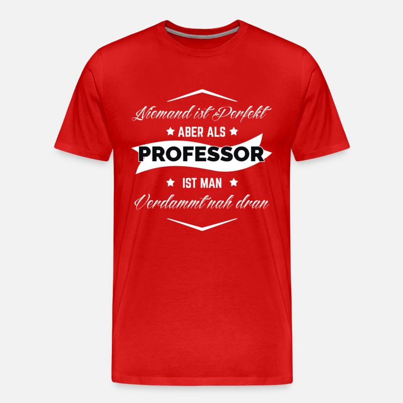PROFESSOR PERFEKT - Männer Premium Bio T-Shirt - Rot