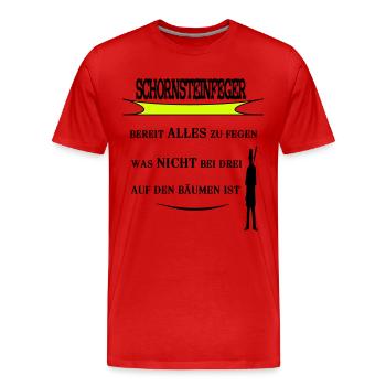 Schornsteinfeger - Männer Premium Bio T-Shirt - Rot - Vorne - Damien (186cm)