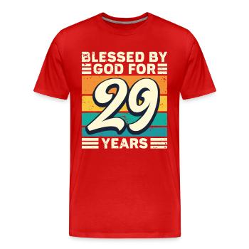 29 Birthday Gift Years Funny Saying - Men's Premium Organic T-Shirt - red - Front - Damien (186cm)