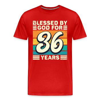 36 Geburtstag Geschenk Jahre Lustig Spruch - Männer Premium Bio T-Shirt - Rot - Vorne - Damien (186cm)