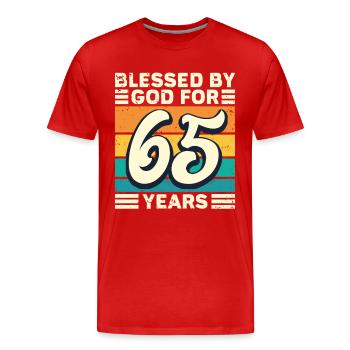 65 Birthday Gift Years Funny Saying - Men's Premium Organic T-Shirt - red - Front - Damien (186cm)