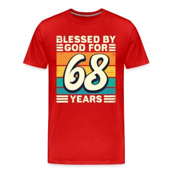 68 Birthday Gift Years Funny Saying - Men's Premium Organic T-Shirt - red - Front - Damien (186cm)