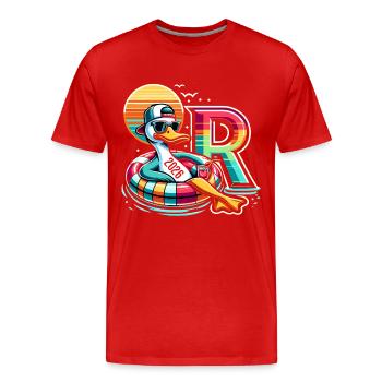 Rentner Geschenk Rente 2026 Ruhestand - Männer Premium Bio T-Shirt - Rot - Vorne - Damien (186cm)
