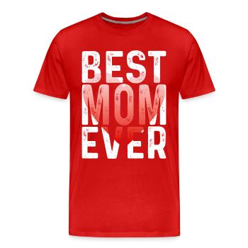 Mom Gift Mother's Day Birthday Mom - Men's Premium Organic T-Shirt - red - Front - Damien (186cm)
