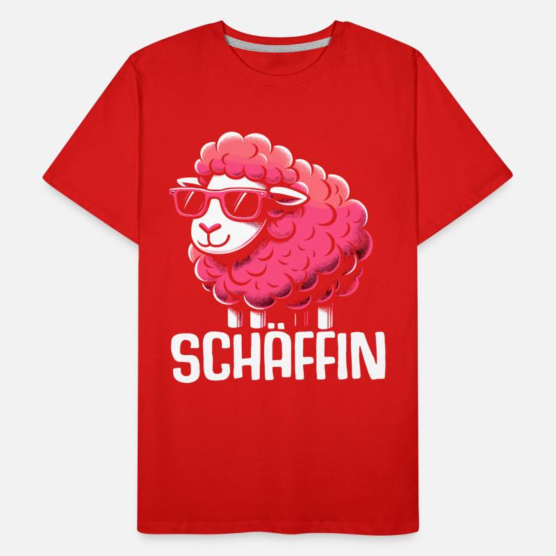 Chef Chefin Schaf Geschenk Schäfin Spruch Männer Premium Bio T-Shirt