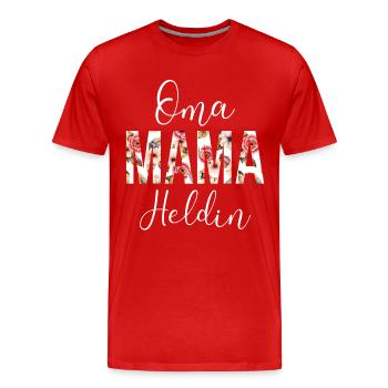 Mutter Geschenk Muttertag Geburtstag Mama Oma - Männer Premium Bio T-Shirt - Rot - Vorne - Damien (186cm)