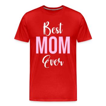 Mom Gift Mother's Day Birthday Mom - Men's Premium Organic T-Shirt - red - Front - Damien (186cm)