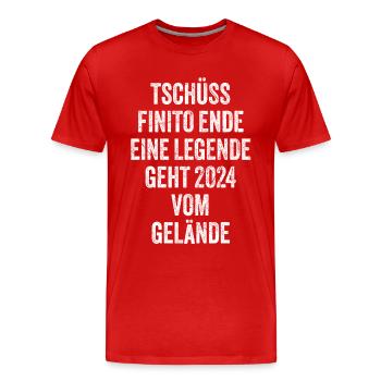 Retiree Pension 2024 Sayings Retirement Gift - Men's Premium Organic T-Shirt - red - Front - Damien (186cm)