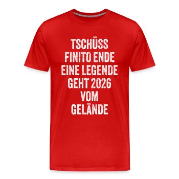 Retiree Pension 2026 Sayings Retirement Gift - Men's Premium Organic T-Shirt - red - Front - Damien (186cm)