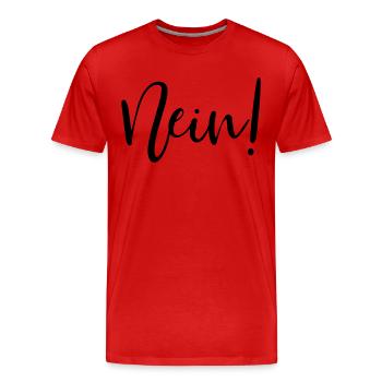 Nein! - Männer Premium Bio T-Shirt - Rot - Vorne - Damien (186cm)