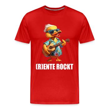 Rentner Rente Sprüche Geschenk Lustig - Männer Premium Bio T-Shirt - Rot - Vorne - Damien (186cm)