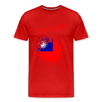 Taiwan - Männer Premium Bio T-Shirt - Rot - Vorne - Damien (186cm)