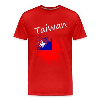 Taiwan - Männer Premium Bio T-Shirt - Rot - Vorne - Damien (186cm)
