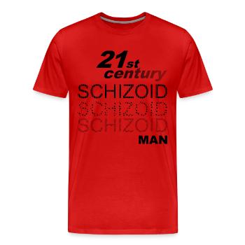 Schizoid Man - Men's Premium Organic T-Shirt - red - Front - Damien (186cm)