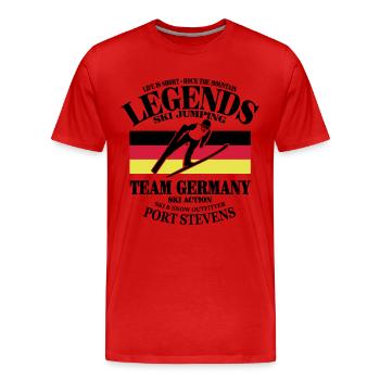 skispringer - skispringen - ski jumping - Männer Premium Bio T-Shirt - Rot - Vorne - Damien (186cm)