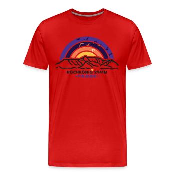 Hochkönig Tirol Trail Wandern Skigebiet Souvenir - Männer Premium Bio T-Shirt - Rot - Vorne - Damien (186cm)