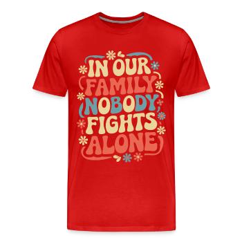 Sensibilisation au cancer Cancer Cancer du sein - T-shirt bio Premium Homme - rouge - Devant - Damien (186cm)