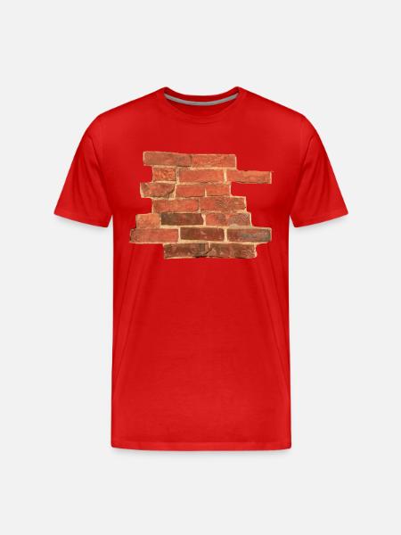Mauern - Männer Premium Bio T-Shirt - Rot