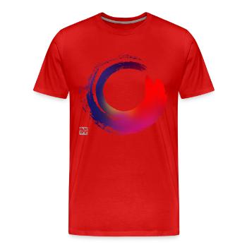 Gnohp Zen - Männer Premium Bio T-Shirt - Rot - Vorne - Damien (186cm)