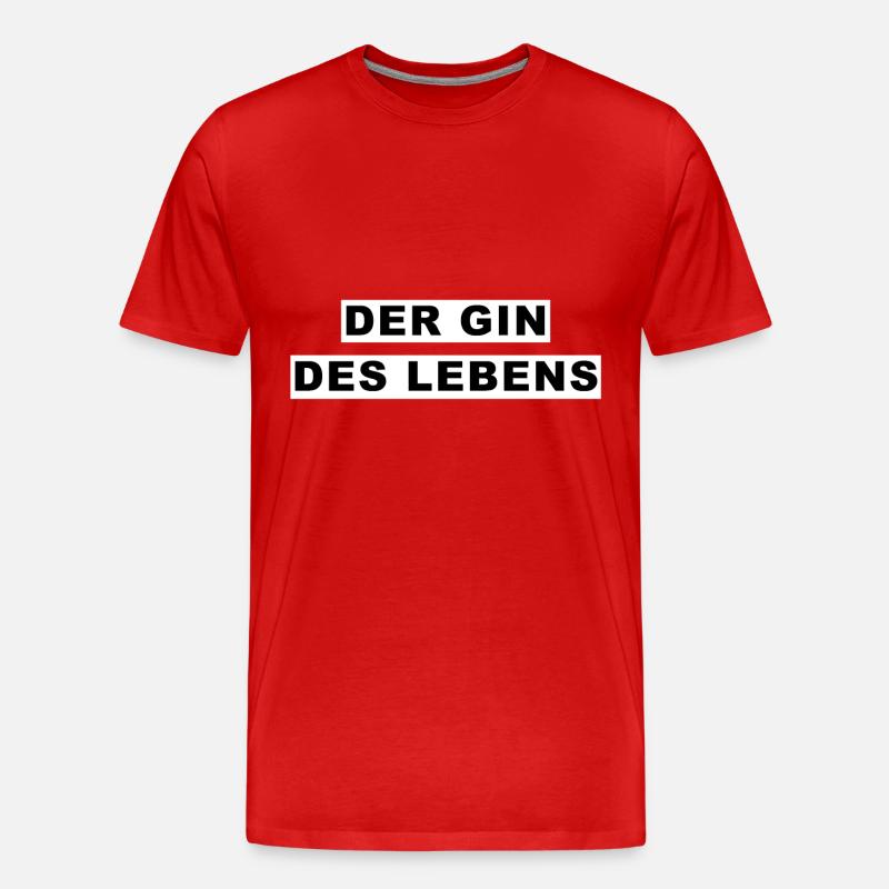 Der Gin des Lebens - Männer Premium Bio T-Shirt - Rot
