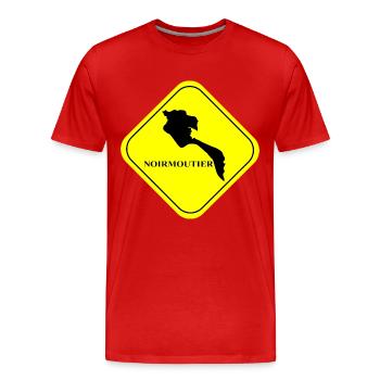 Noirmoutier - T-shirt bio Premium Homme - rouge - Devant - Damien (186cm)