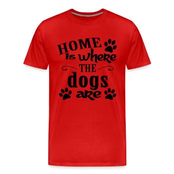 Chiens de chien - T-shirt bio Premium Homme - rouge - Devant - Damien (186cm)