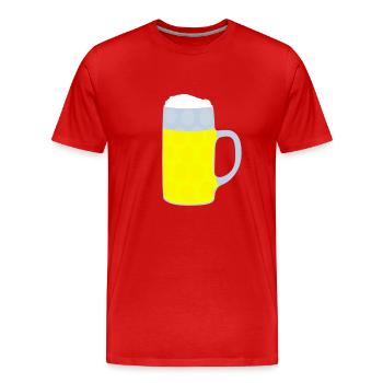 Bierglas, Bierkrug - Männer Premium Bio T-Shirt - Rot - Vorne - Damien (186cm)