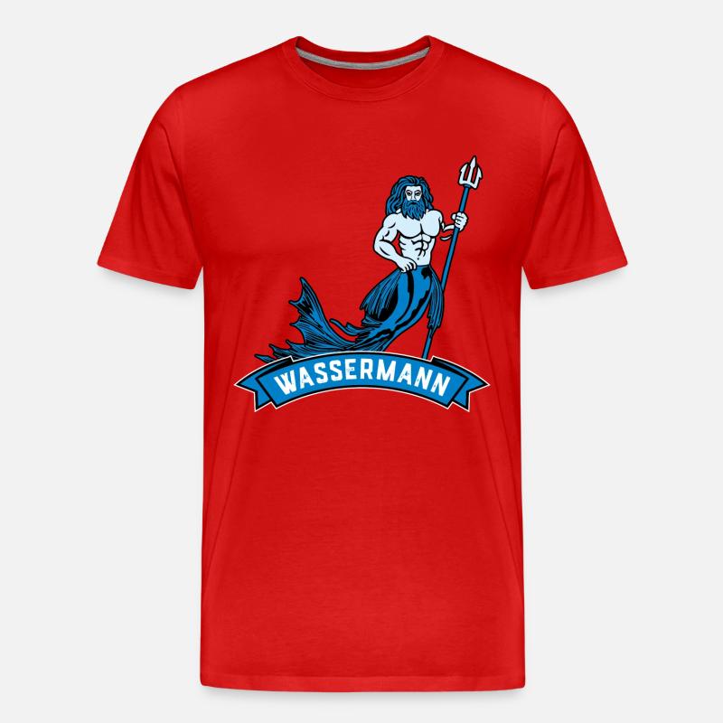 Wassermann - Männer Premium Bio T-Shirt - Rot