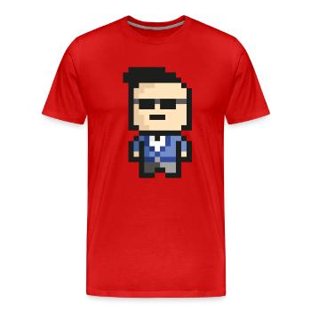 8-Bit-Style - Männer Premium Bio T-Shirt - Rot - Vorne - Damien (186cm)