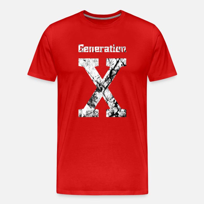 Generation X - Männer Premium Bio T-Shirt - Rot