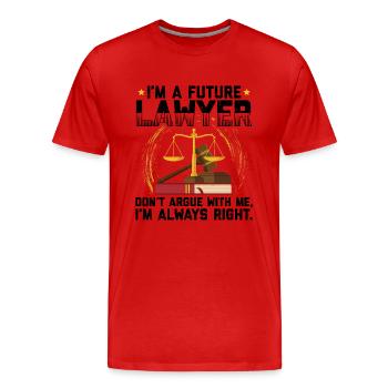 Lawyer | Law lawyers lawyers paragraphs gift - Men's Premium Organic T-Shirt - red - Front - Damien (186cm)