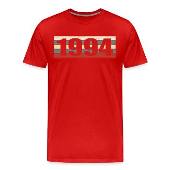1994 Jahrgang 1994 Geschenk 1994 Geburtstag 1994 - Männer Premium Bio T-Shirt - Rot - Vorne - Damien (186cm)