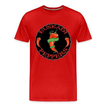 Basque peppers - Men's Premium Organic T-Shirt - red - Front - Damien (186cm)