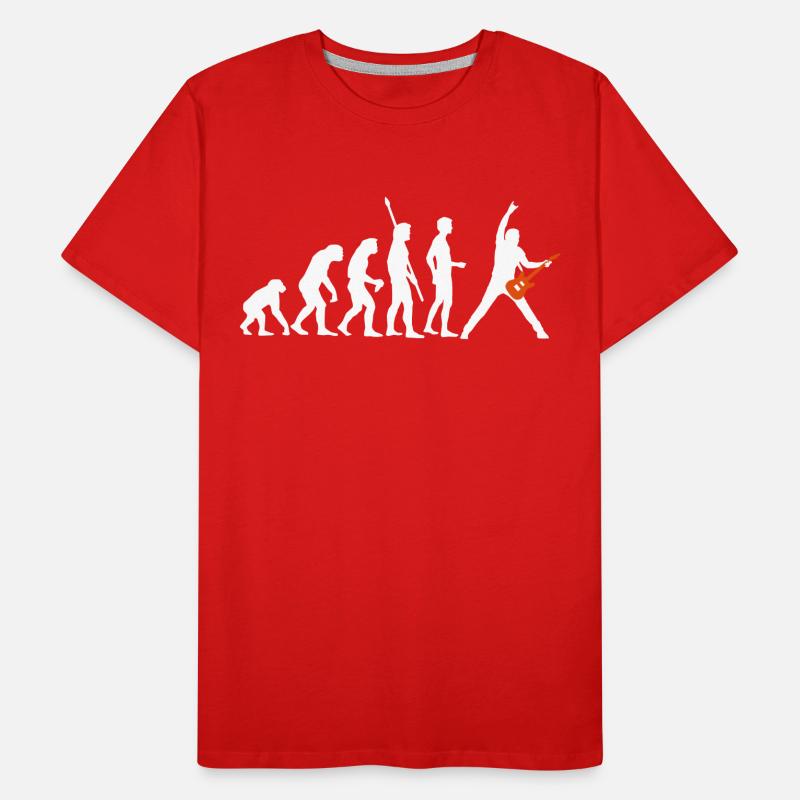 evolution_guitar_a_2c Men's Premium Organic T-Shirt